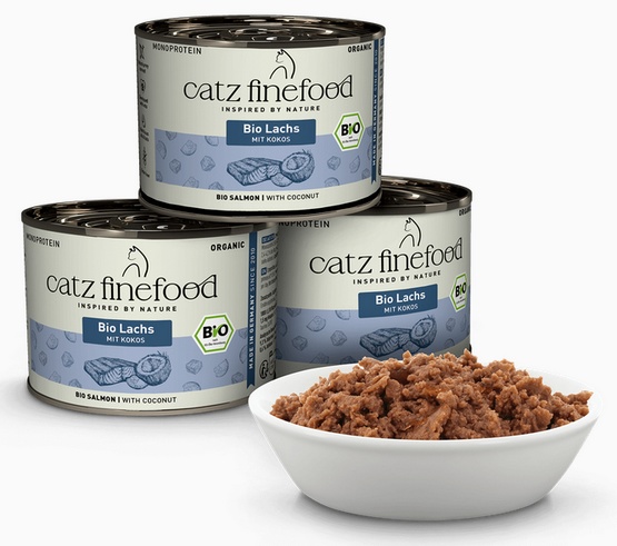 Catz Finefood Organic Bio Łosoś (N.513) puszka 200g - Image 2