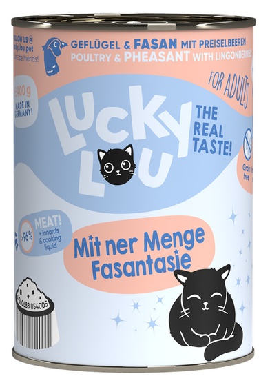 Lucky Lou Lifestage Adult Drób i bażant puszka 400g - Image 4