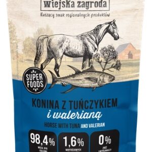 Wiejska Zagroda Kot Konina z tuńczykiem i walerianą saszetka 100g