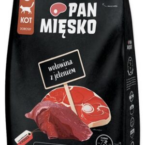 Pan Mięsko Karma sucha dla kota - wołowina i jeleń chrupki M 1,6kg