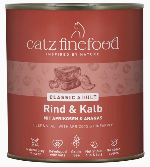Catz Finefood Classic N.07 Wołowina i cielęcina puszka 800g - Image 4