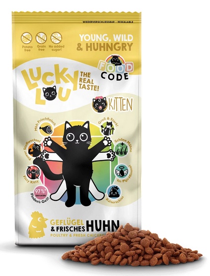 Lucky Lou Food Code Lifestage Kitten Drób & Kurczak 340g - Image 2