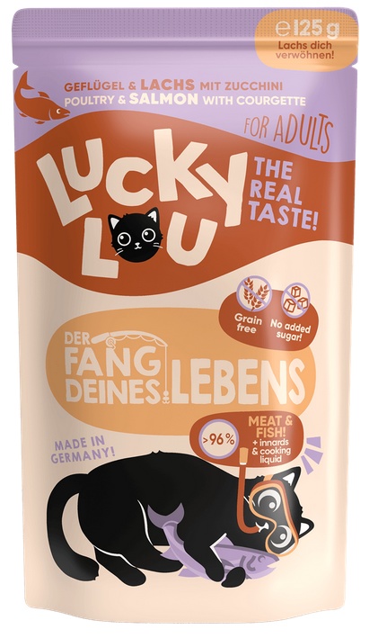 Lucky Lou Lifestage Adult Drób i łosoś saszetka 125g - Image 4