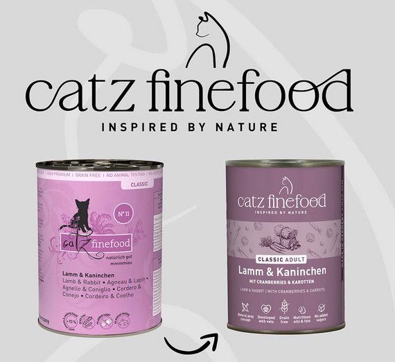 Catz Finefood Classic Jagnięcina i Królik (N.11) puszka 400g - Image 3