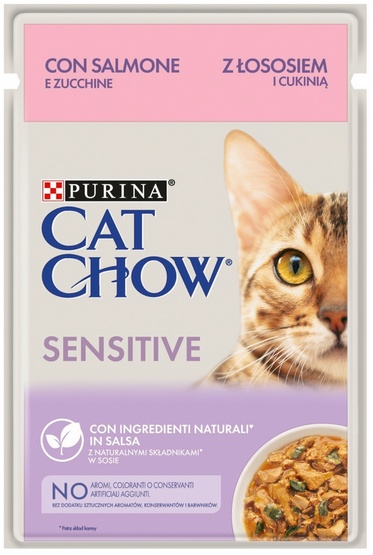 Purina Cat Chow Sensitive Łosoś saszetka 85g - Image 2