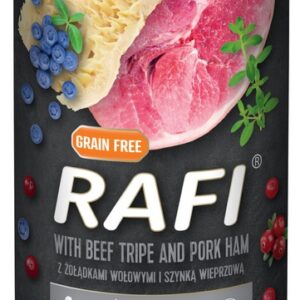 Rafi Pies Żołądki wołowe i szynka puszka 400g