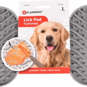 Flamingo Lick Pad Mata antystresowa L szara