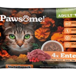 Pawsome Adult Ente - kaczka saszetki 4x85g