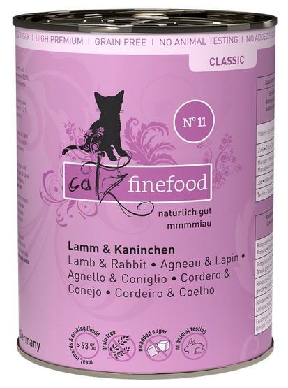 Catz Finefood Classic Jagnięcina i Królik (N.11) puszka 400g - Image 4