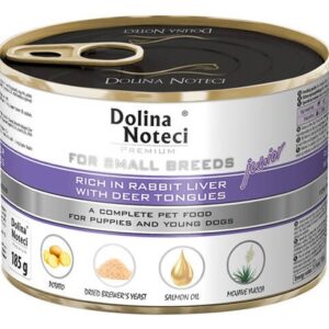 Dolina Noteci Premium Pies Mały Junior wątróbka królika i ozory jeleni 185g
