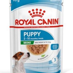 Royal Canin Mini Puppy karma mokra w sosie dla szczeniąt, od 2 do 10 miesiąca życia, ras małych saszetka 85g