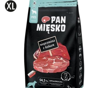 Pan Mięsko Karma sucha dla psa - wieprzowina i dzik chrupki XL 9kg