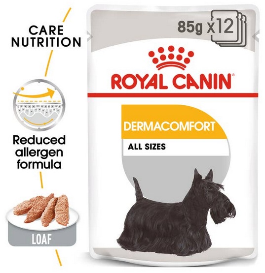 Royal Canin Dermacomfort Loaf karma mokra – pasztet, dla psów dorosłych wszystkich ras saszetka 85g