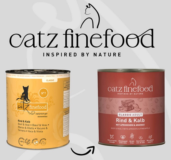 Catz Finefood Classic N.07 Wołowina i cielęcina puszka 800g - Image 3