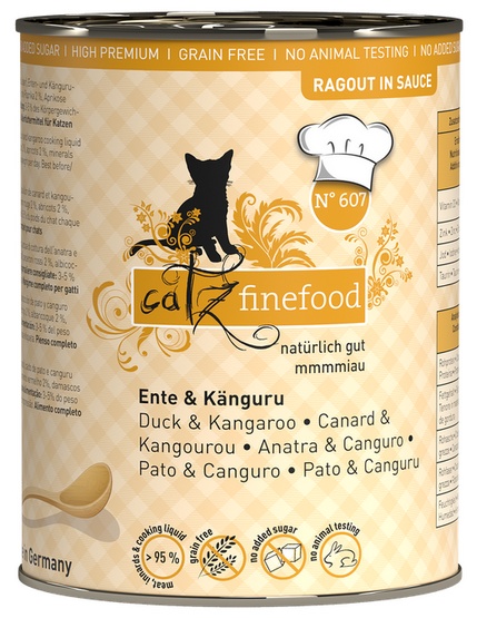 Catz Finefood Ragout in Sauce Kaczka i Kangur (N.607) puszka 380g - Image 4