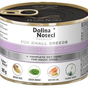 Dolina Noteci Premium Pies Mały Królik, fasolka i ryż brązowy puszka 185g