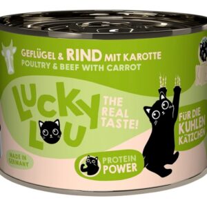 Lucky Lou Lifestage Kitten Drób i wołowina puszka 200g