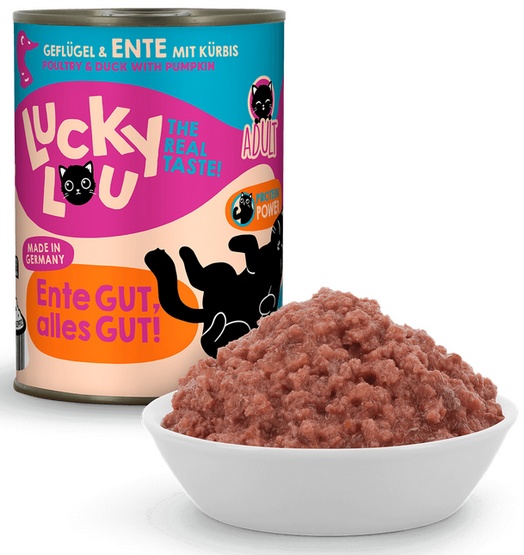 Lucky Lou Lifestage Adult Drób i kaczka puszka 400g - Image 2