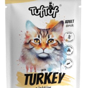 TUF TUF Mielonka z indykiem dla kota saszetka 300g