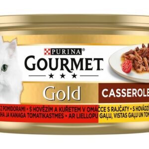 Gourmet Gold Wołowina i kurczak w sosie pomidorowym 85g