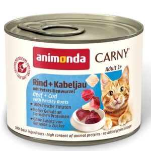 Animonda Carny Adult Wołowina, Dorsz + Korzeń pietruszki puszka 200g