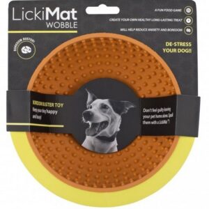 LickiMat Wobble Miska głęboka Jeżyk miękka pomarańczowa