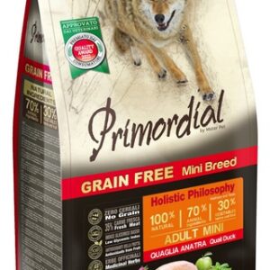 Primordial Dog Grain Free Mini Adult Quail & Duck 2kg