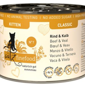 Catz Finefood Classic Kitten N.07 Wołowina i cielęcina puszka 200g