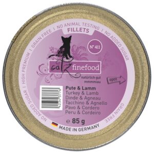 Catz Finefood Filety N.411 Indyk/Jagnięcina tacka 85g