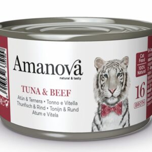 Amanova Cat Tuna & Beef - tuńczyk i wołowina w bulionie puszka 70g [16]
