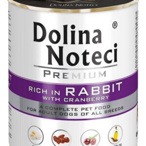 Dolina Noteci Premium Pies Królik i żurawina puszka 800g