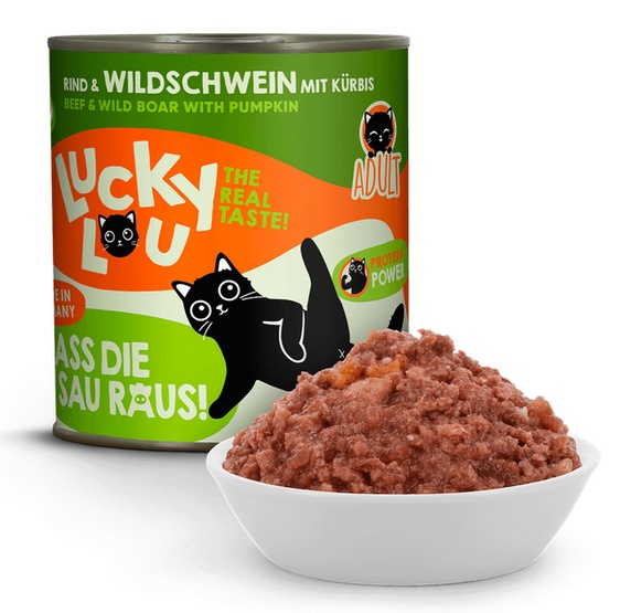 Lucky Lou Lifestage Adult Wołowina i dzik puszka 800g - Image 2