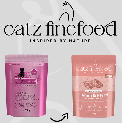 Catz Finefood Classic N.19 Jagnięcina i Konina saszetka 85g - Image 3