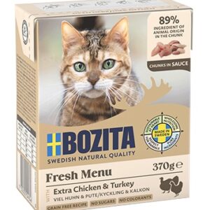 Bozita z Kurczakiem i indykiem - kawałki w sosie kartonik 370g
