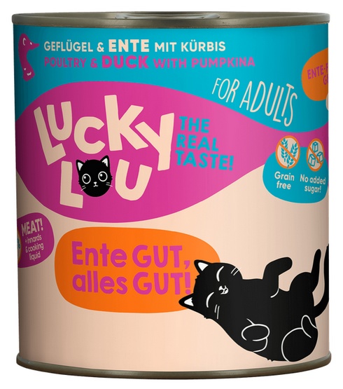 Lucky Lou Lifestage Adult Drób i kaczka puszka 800g - Image 4