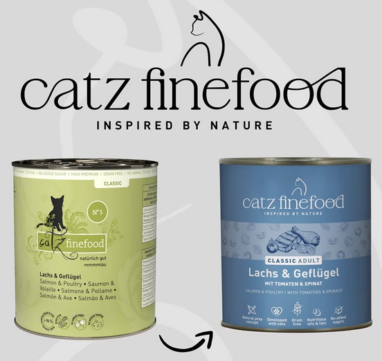 Catz Finefood Classic Łosoś i drób (N.05) puszka 800g - Image 3