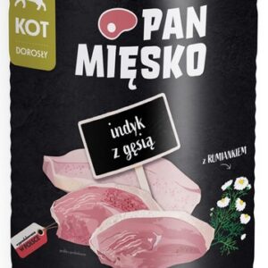 Pan Mięsko Karma mokra dla kota - indyk i gęś puszka 400g