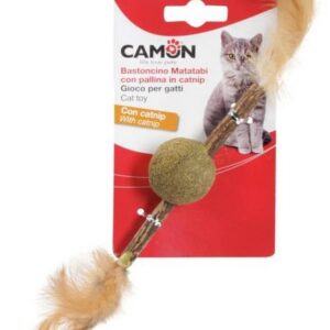 Camon Cat Toy Matatabi Kij z piłką z kocimiętką