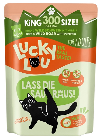 Lucky Lou Lifestage Adult Wołowina i dzik saszetka 300g - Image 4