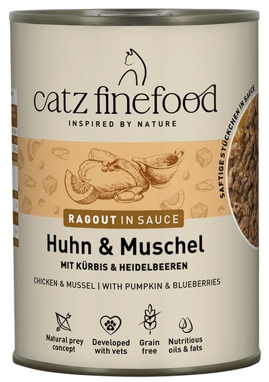 Catz Finefood Ragout in Sauce Kurczak i Omułek (N.613) puszka 380g