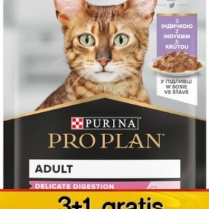 Purina Pro Plan Cat Delicate indyk saszetka 4x85g 3+1 gratis