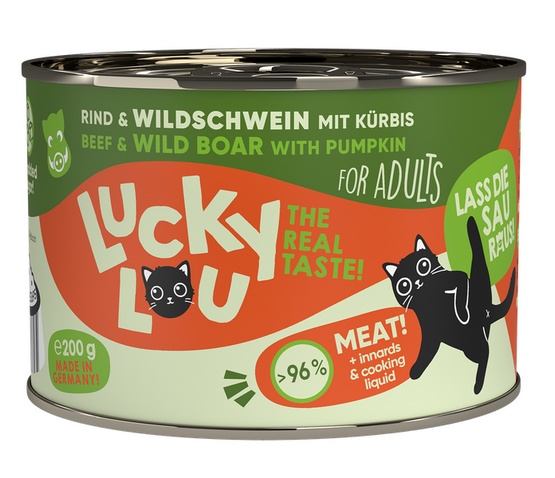 Lucky Lou Lifestage Adult Wołowina i dzik puszka 200g - Image 3