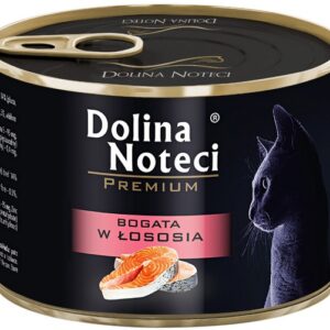 Dolina Noteci Premium Kot Bogata w łososia puszka 185g