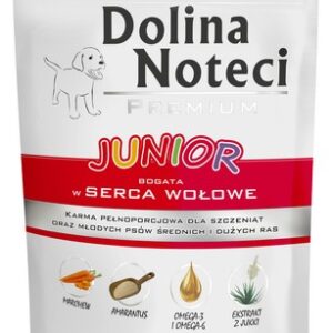 Dolina Noteci Premium Pies Junior Serca wołowe saszetka 300g