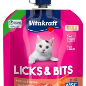 Vitakraft Cat Licks & Bits - Krewetka i pomidor 60g