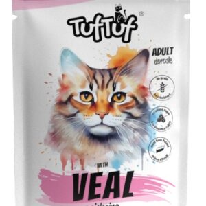 TUF TUF Mielonka z cielęciną dla kota saszetka 300g