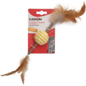 Camon Cat Toy Matatabi z kulą i piórkami