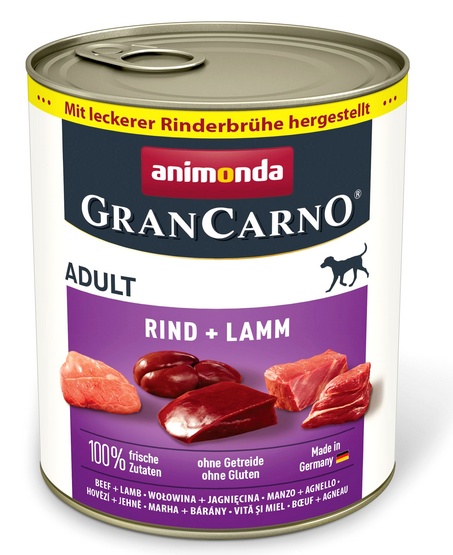 Animonda GranCarno Original Adult Rind Lamm Wołowina + Jagnięcina puszka 800g - Image 2
