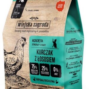 Wiejska Zagroda Kot - Kurczak z łososiem dla kociąt 400g