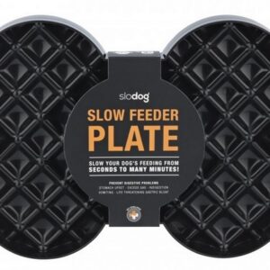 SloDog Slow Feeder Plate Miska spowalniająca duża kość czarna